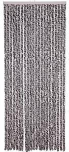 Lesli Living Vliegengordijn kattenstaart antraciet wit 90x220 cm