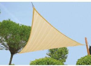 Express schaduwdoek wind doorlatend zandbeige 4.2 x 4.2 meter