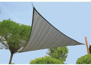 Express schaduwdoek wind doorlatend zilvergrijs 5.5 x 5.5 meter