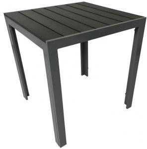 Express Tuintafel aluminium 70 x 70 cm met polywood tafelblad