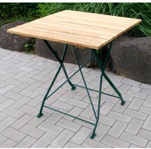 Express Tuintafel hout inklapbaar Bad Tolz groen frame 70 cm