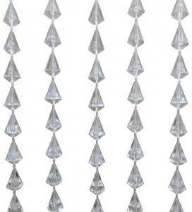 Merkloos Vliegengordijn deurgordijn PVC diamant transparant 90 x 200 cm Insectenwerende vliegengordijnen