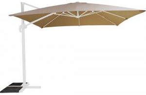 Express Zweefparasol Virgo 300 x 300 cm wit frame zand