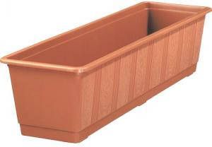 Geli Plantenbak terracotta rechthoekig 80 x 17 5 x 14 5 cm Bloembakken plantenbakken voor binnen buiten - Foto 5