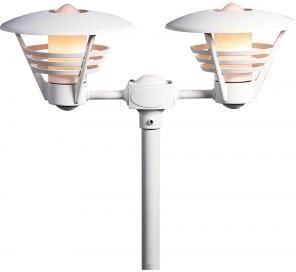 Konstsmide Lantaarnpaal opzetstuk Gemini 1-lichts 31 cm matwit 502-250