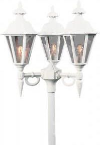 Konstsmide Lantaarnlamp Pallas 3-lichts 63cm matwit exclusief paal 528-250