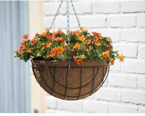 Nature Hanging basket grijs