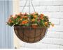 Nature Hanging Basket Plantenbak Grijs Met Ketting 17 X 35 X 35 Cm Metaaldraad Hangende Bloemenmand Plantenbakken - Thumbnail 2