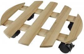 Nature Plantentrolley Rond Hout 35 Cm Multiroller