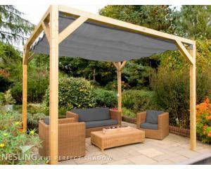 Nesling Complete pergola Stand Alone antraciet 290 x 300 cm