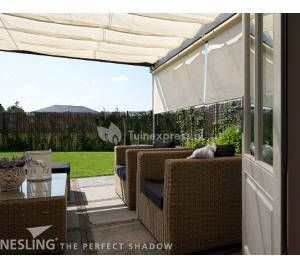 Nesling Complete pergola Wall 1 gebroken wit 290 x 400 cm