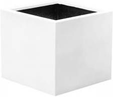 Pottery Pots Glossy Block 60x60x60 cm wit vierkante plantenbak