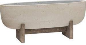 Pottery Pots Shelby M beige washed 75 cm ovale bloempot op poten