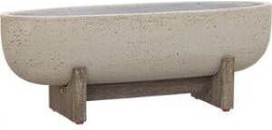 Pottery Pots Shelby S beige washed 64 cm ovale bloempot op poten