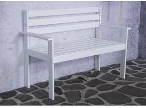 SenS-Line 2-zits Houten tuinbank Semmy 120 cm wit
