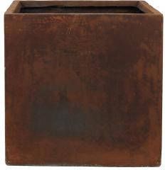 Ter Steege Static Cube vierkante plantenbak 43x43x43 cm roest