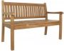 EazyLife Lesliliving Tuinbank Teak 2-persoons gebogen rug 130cm Bruin - Thumbnail 3