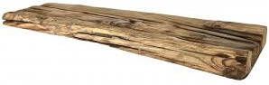 WOODBROTHERS Zwevende rustiek eiken spoorweg wandplank 100 x 30 cm Wandplank zwevend Wandplank hout Boomstam plank Wandplanken zwevend Wand plank