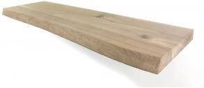 Tuinexpress.nl Zwevende wandplank 140 x 30 cm eiken boomstam Wandplank hout Fotoplank Boomstam plank Muurplank zwevend