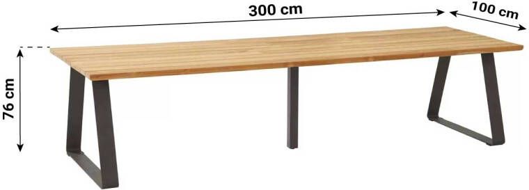 4 Seasons Outdoor Basso dining tuintafel 300 x100 cm