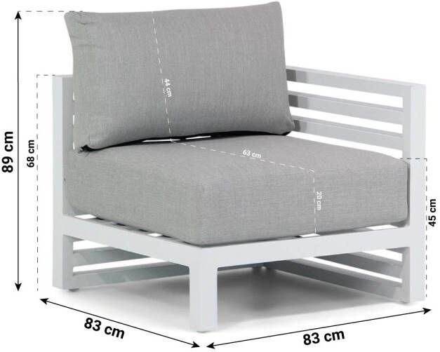 Santika Furniture Santika Jaya eind module (met 1 rugkussen)