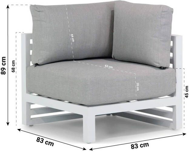 Santika Furniture Santika Jaya hoek module (met 2 rugkussens)
