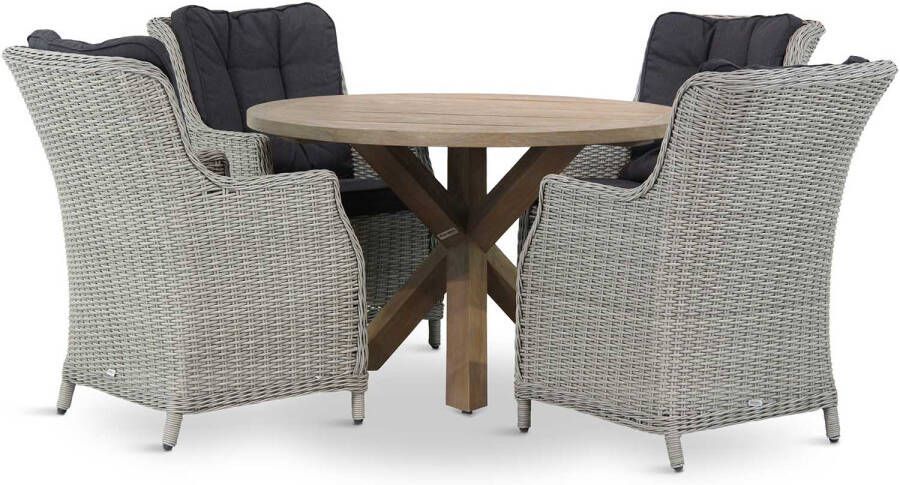 Garden Collection s Buckingham Sand City rond 120 cm dining tuinset 5-delig