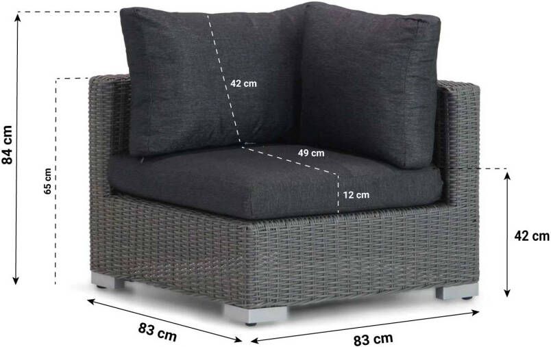 Garden Collections Cuba hoek loungeset 5-delig