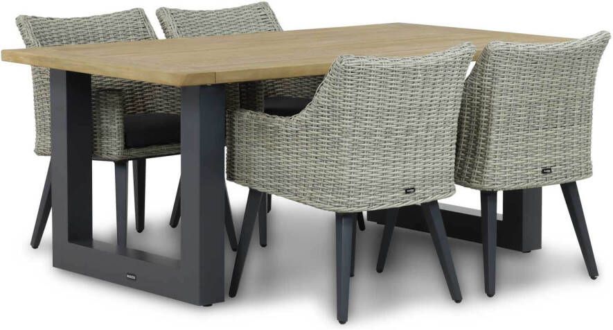 Garden Collections Milton Talai 180 cm dining tuinset 5-delig