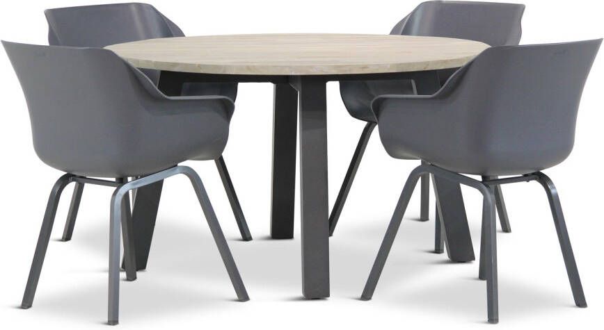 Hartman Sophie element Derby 130 cm rond dining tuinset 5-delig