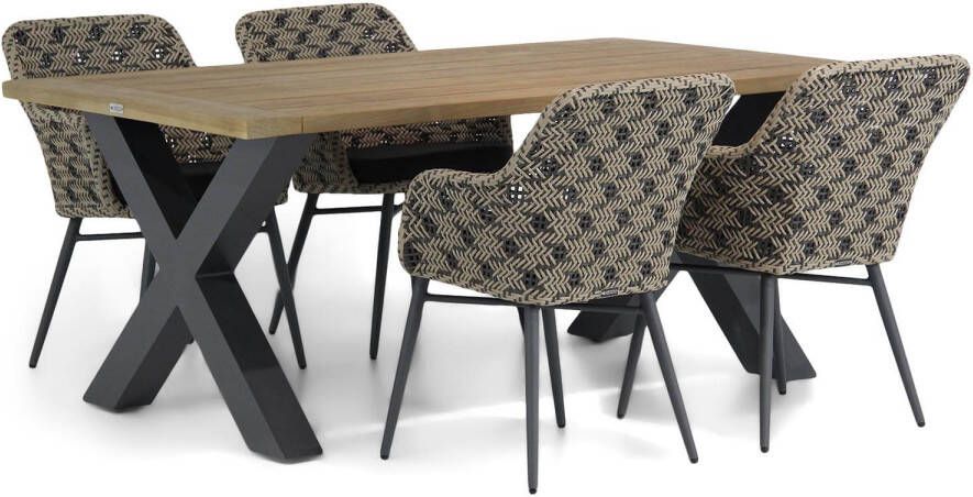 Lifestyle Garden Furniture Lifestyle Crossway Cardiff 180 cm dining tuinset 5-delig