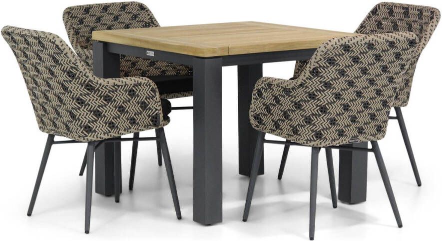 Lifestyle Garden Furniture Lifestyle Crossway Veneto 90 cm dining tuinset 5-delig