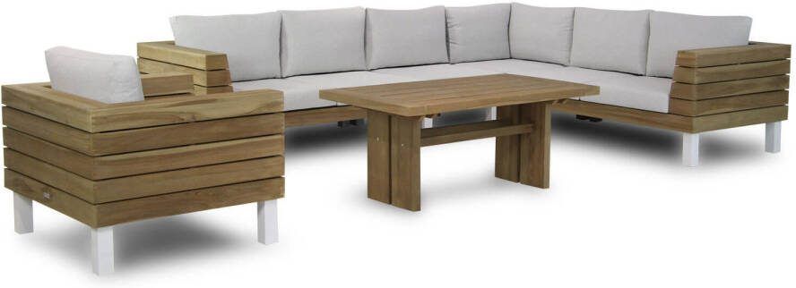 Lifestyle Garden Furniture Lifestyle Seashore Brighton 140 cm hoek loungeset 6-delig