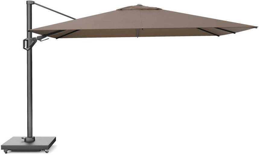 Platinum sun & shade Platinum Challenger zweefparasol T2 premium 2 6x3 5 m antraciet frame havanna doek