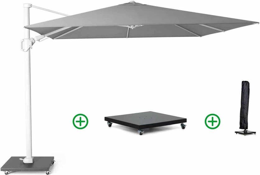 Platinum Challenger zweefparasol T2 wit frame 3x3m (incl. voet en hoes)