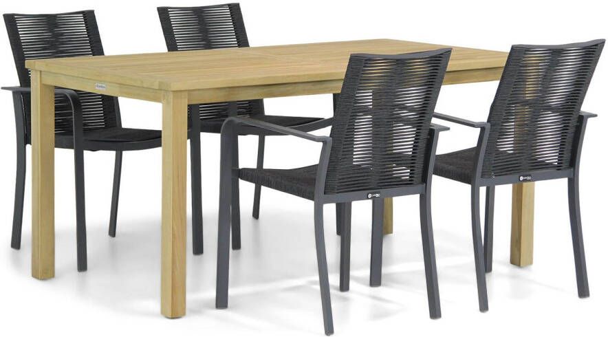 Santika Furniture Santika Annisa Weston 160 cm dining tuinset 5-delig