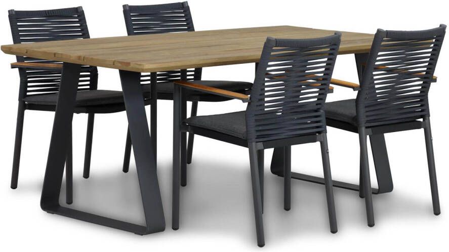 Santika Furniture Santika Giovane Palta 180 cm dining tuinset 5-delig