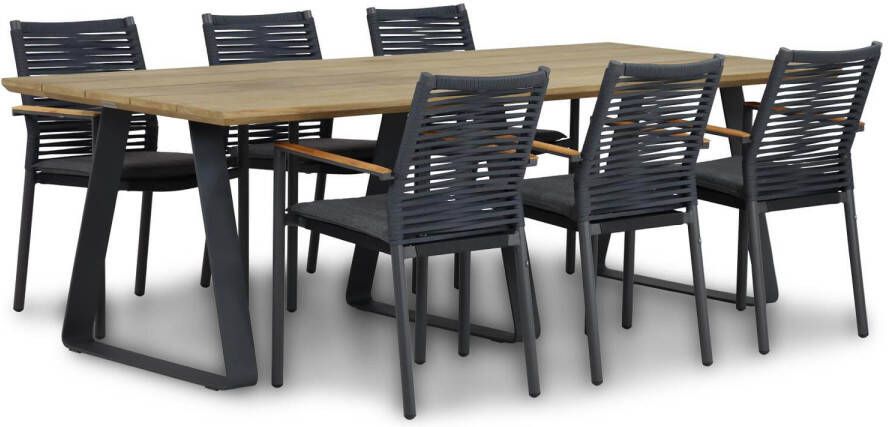 Santika Furniture Santika Giovane Palta 240 cm dining tuinset 7-delig