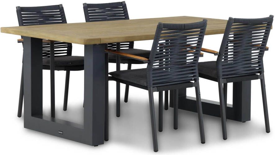 Santika Furniture Santika Giovane Talai 180 cm dining tuinset 5-delig