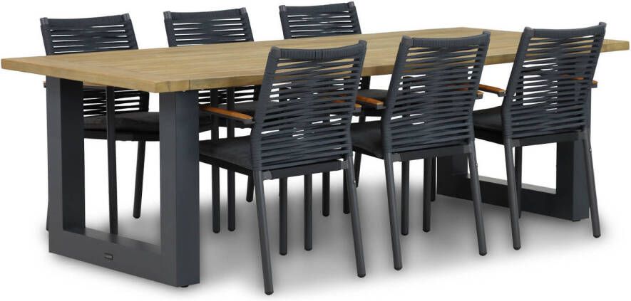 Santika Furniture Santika Giovane Talai 240 cm dining tuinset 7-delig