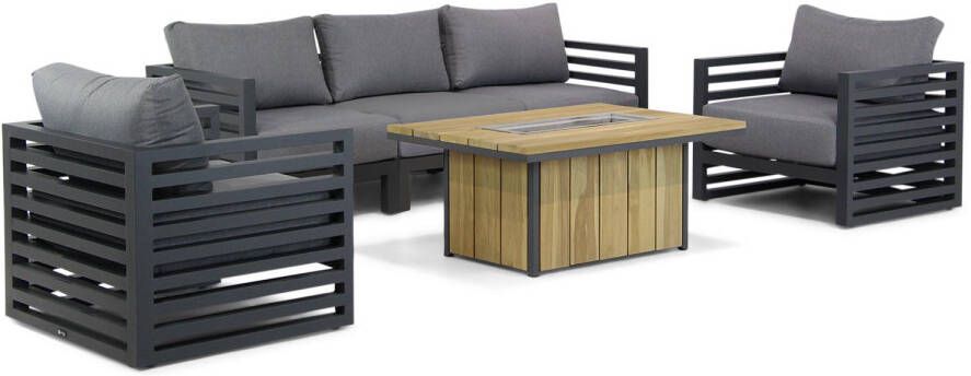 Santika Furniture Santika Jaya Seaside 120 cm stoel-bank loungeset 6-delig