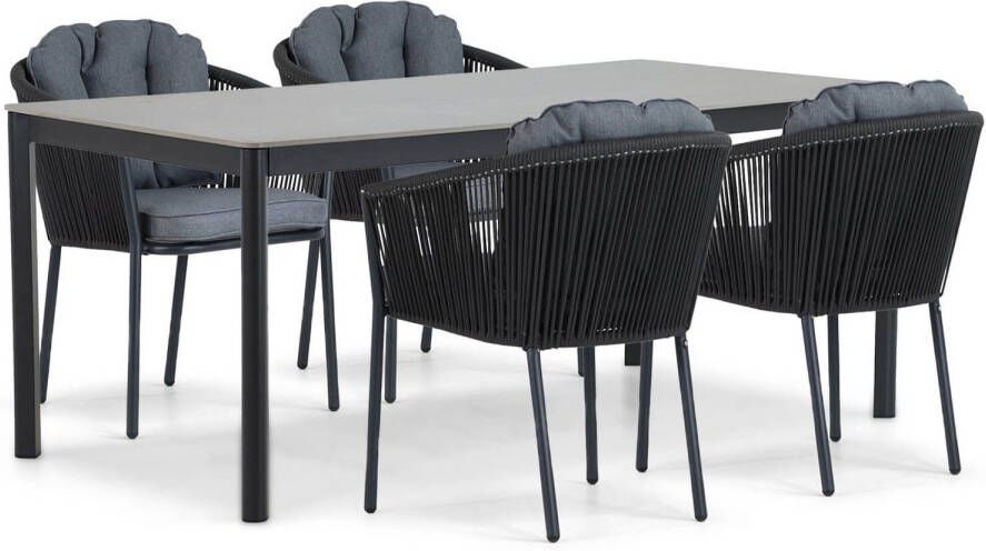 Santika Furniture Santika Novita Como 180 cm dining tuinset 5-delig