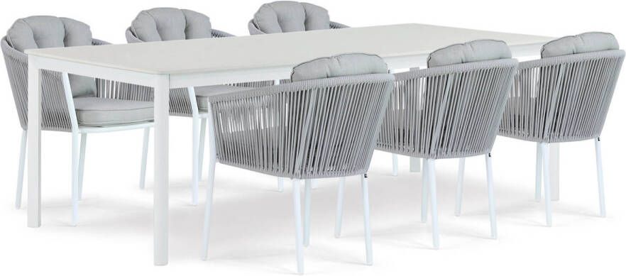 Santika Furniture Santika Novita Como 220 cm dining tuinset 7-delig