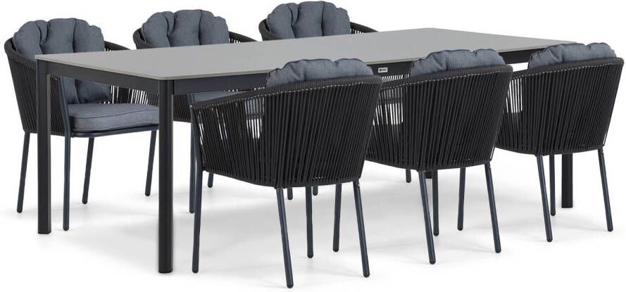 Santika Furniture Santika Novita Como 220 cm dining tuinset 7-delig
