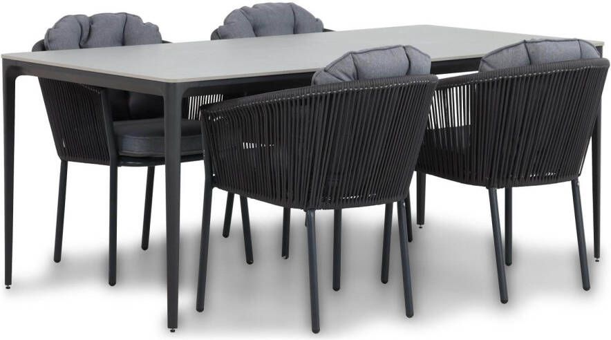 Santika Furniture Santika Novita Gianna 180 cm dining tuinset 5-delig