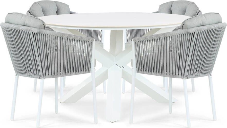 Santika Furniture Santika Novita Orino 130 cm dining tuinset 5-delig