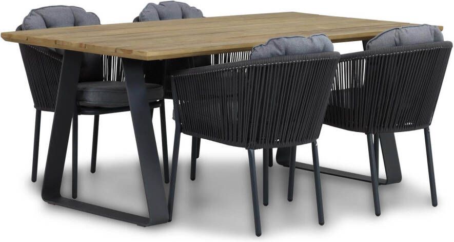 Santika Furniture Santika Novita Palta 180 cm dining tuinset 5-delig