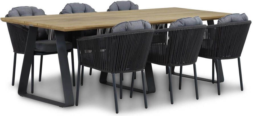 Santika Furniture Santika Novita Palta 240 cm dining tuinset 7-delig