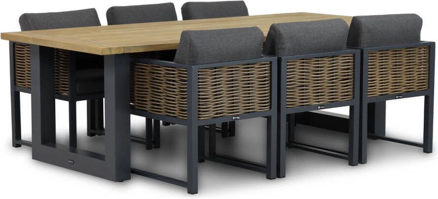 Santika Furniture Santika Salviano Talai 240 cm dining tuinset 7-delig