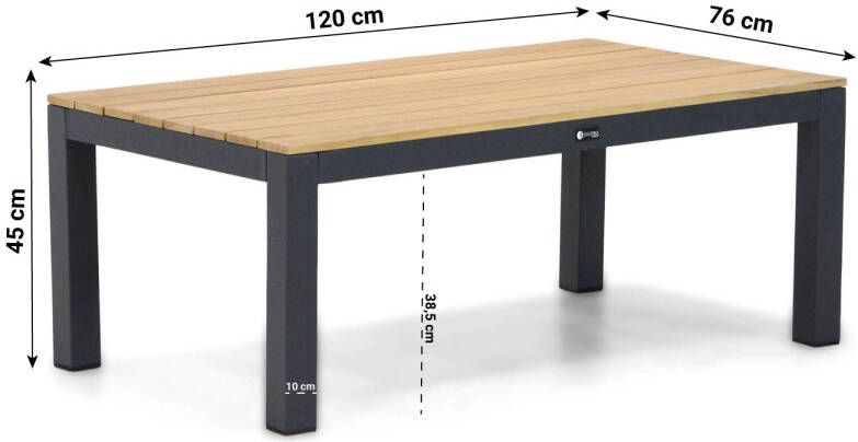 Santika Furniture Santika Shadow lounge tafel 120x70 cm